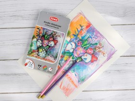 Kredki 12 Toma w metalowym pudełku