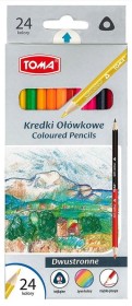 Toma Kredki ołówkowe 12 dwustronne 24 kolorów
