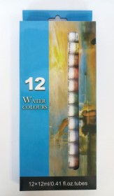 Farby akwarelowe 12 tuba