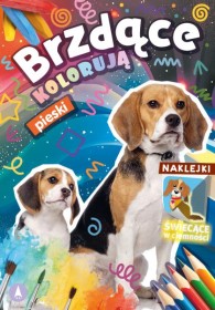 Brzdące kolorują pieski - naklejki świecące w ciemności.