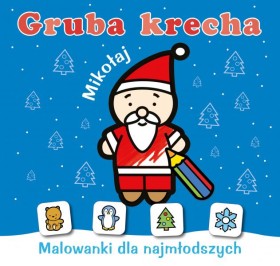 Gruba krecha Mikołaj - kolorowanka.