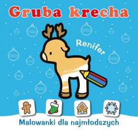 Gruba krecha Renifer - kolorowanka.