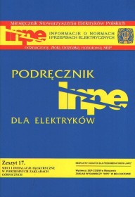 Sieci i instalacje elektroenergetyczne w podziemnych zakładach górniczych. Zagadnienia wybrane. INPE 17